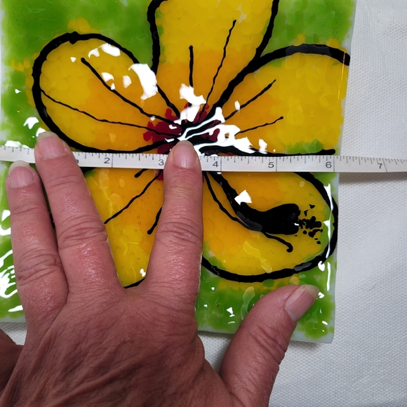Julie Johnson Fused Glass Plate.  (876) - Picture 4 of 8